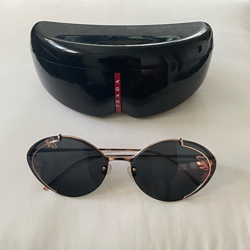 Prada Round Wire-Frame Sunglasses PR60US